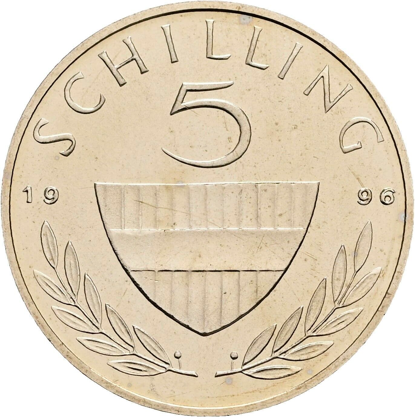 5 Schilling 1996 – Vorderseite