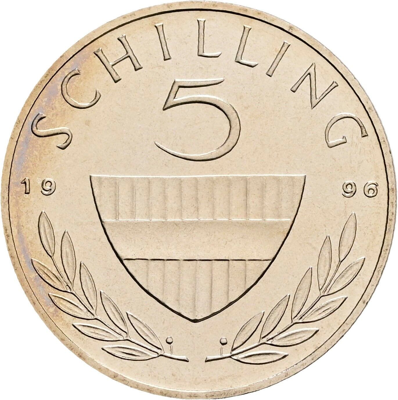 5 Schilling 1996 – Vorderseite