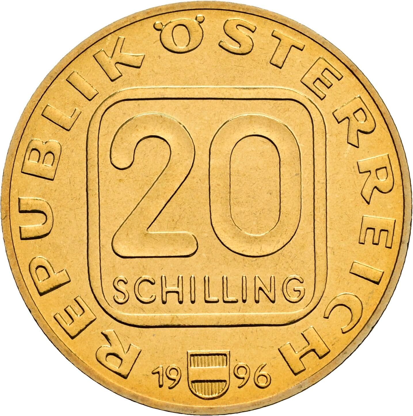 20 Schilling 1996 – Vorderseite