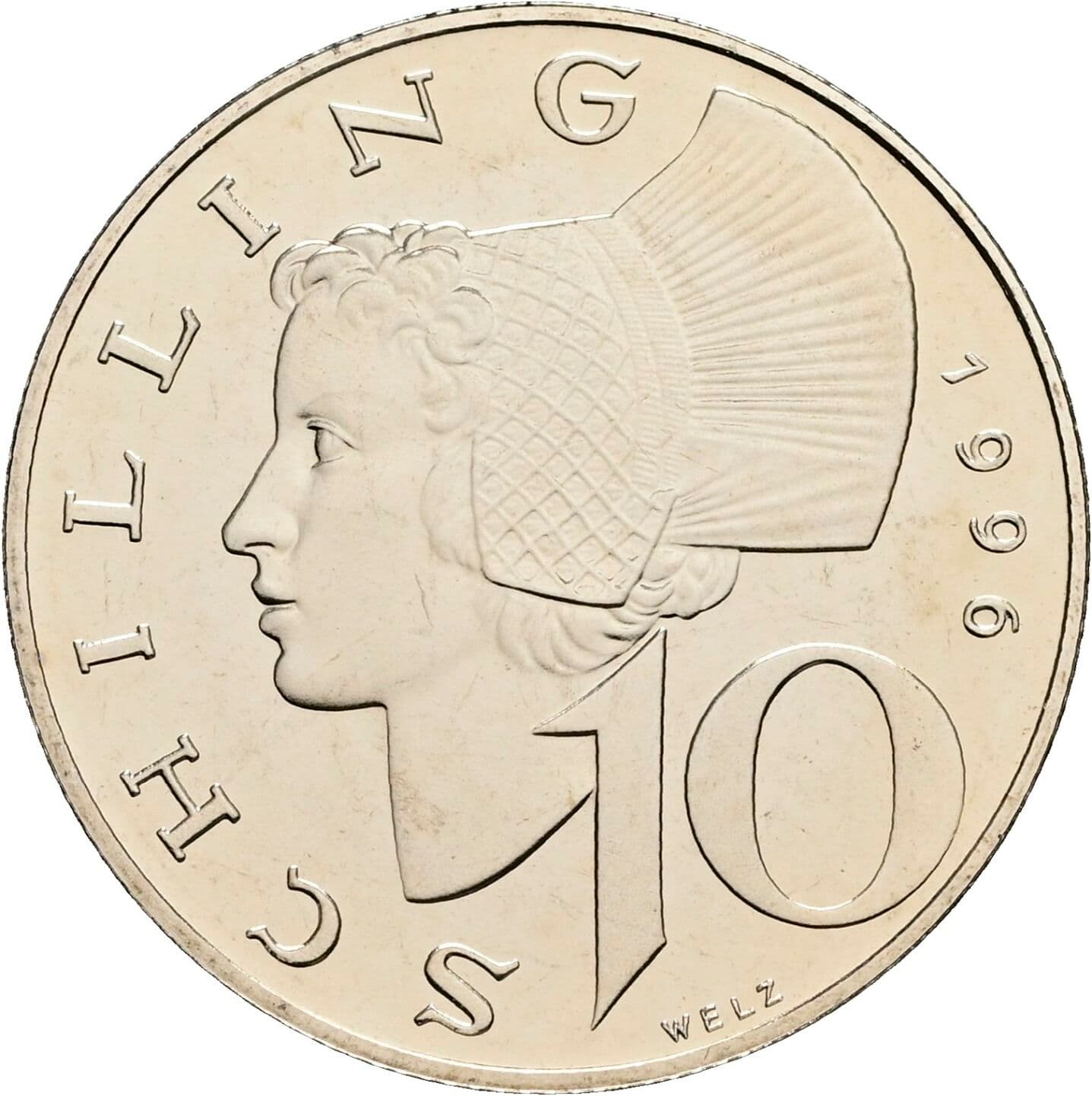 10 Schilling 1996 – Vorderseite