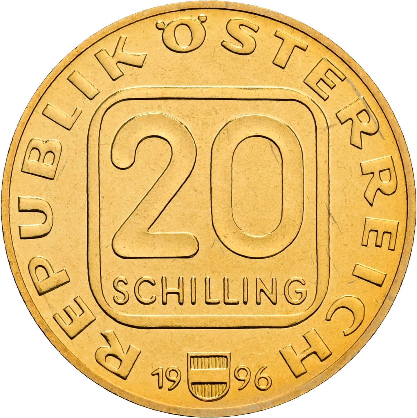 20 Schilling 1996 – Vorderseite