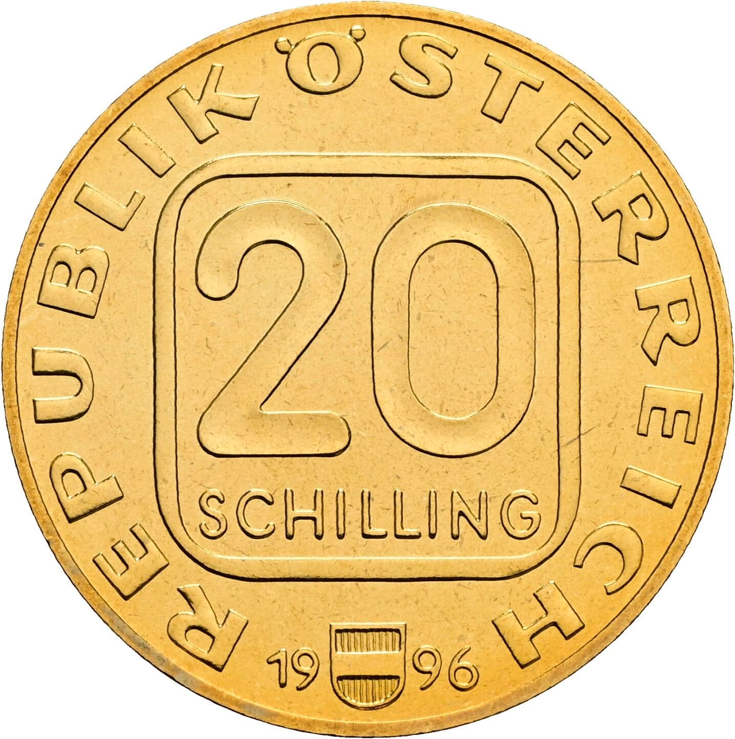 20 Schilling 1996 – Vorderseite