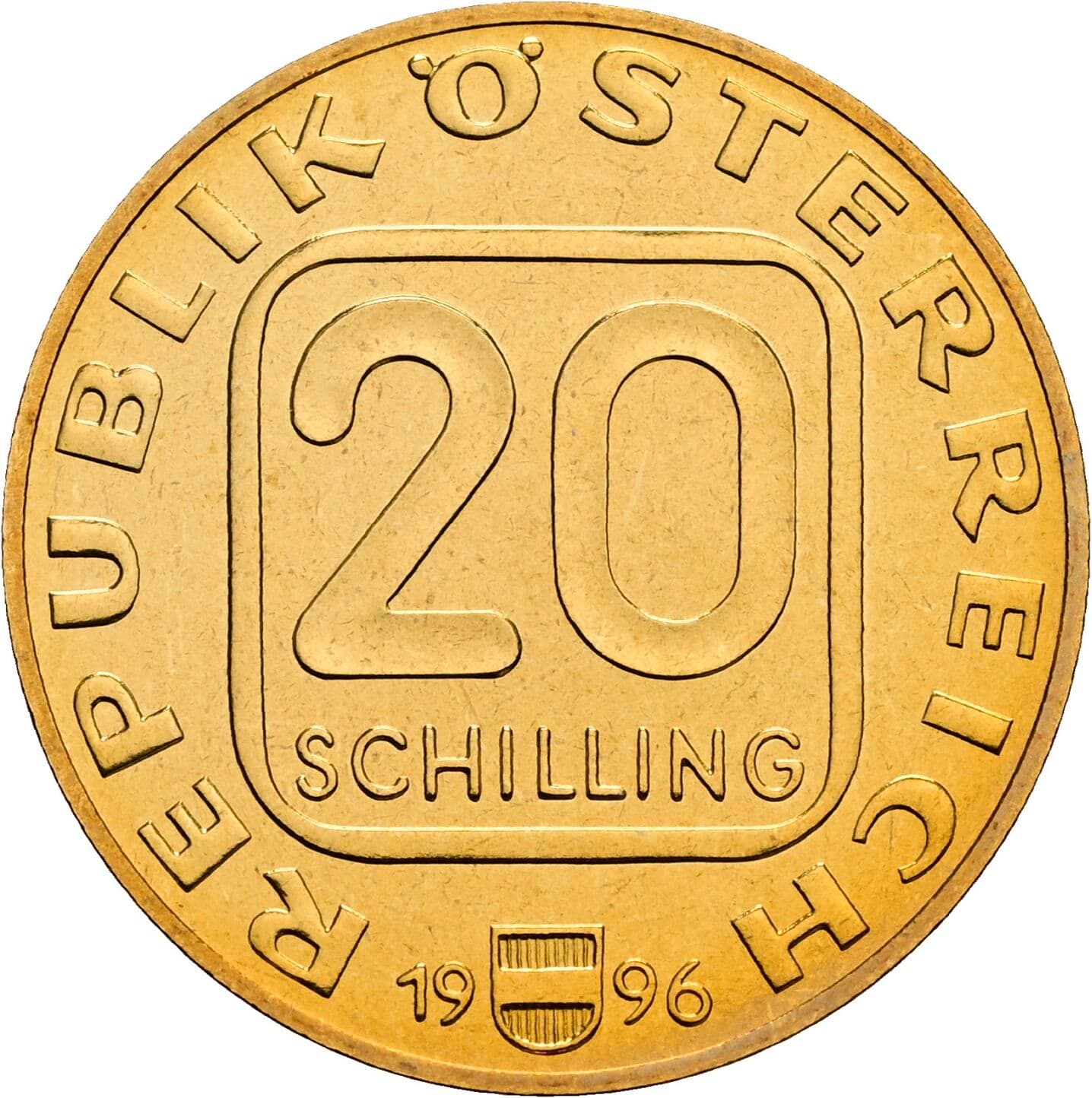 20 Schilling 1996 – Vorderseite