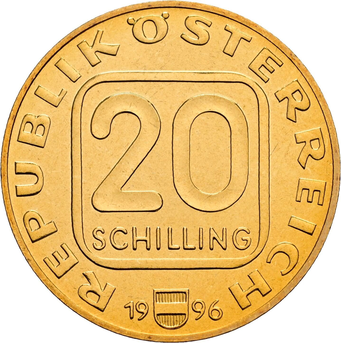 20 Schilling 1996 – Vorderseite