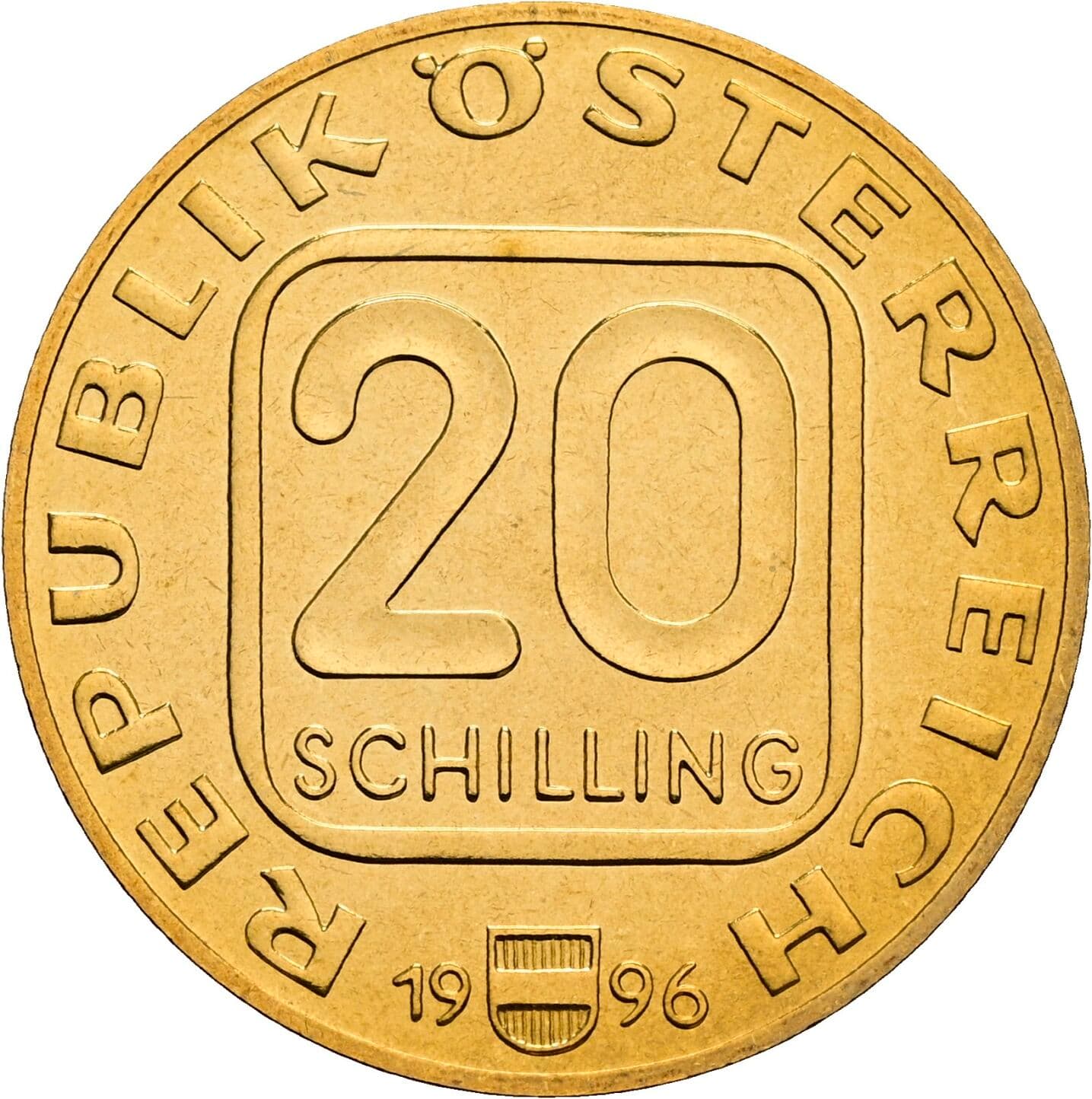 20 Schilling 1996 – Vorderseite