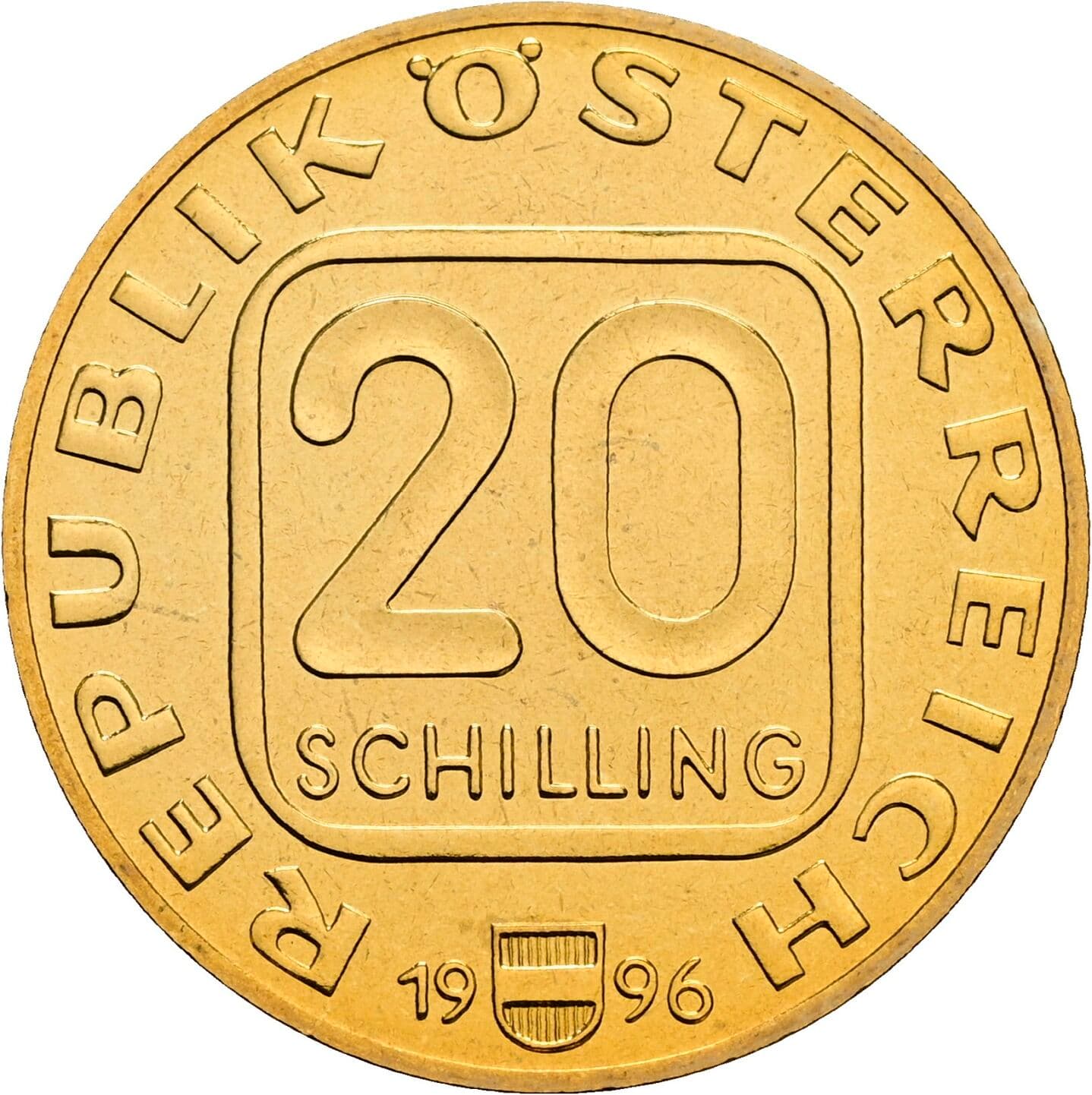 20 Schilling 1996 – Vorderseite