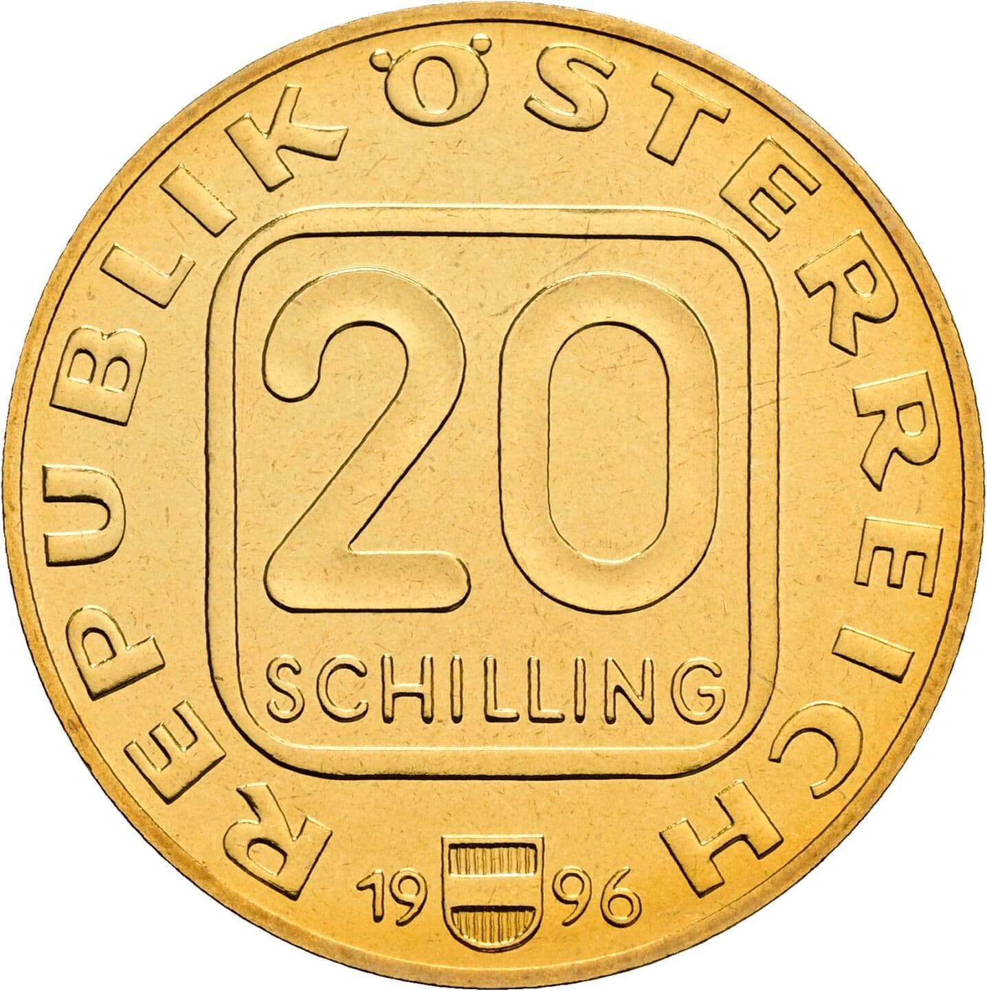 20 Schilling 1996 – Vorderseite