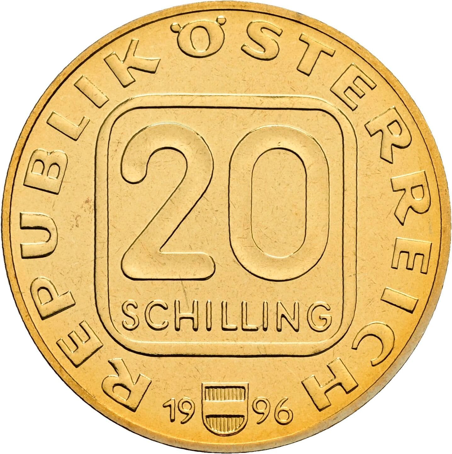20 Schilling 1996 – Vorderseite