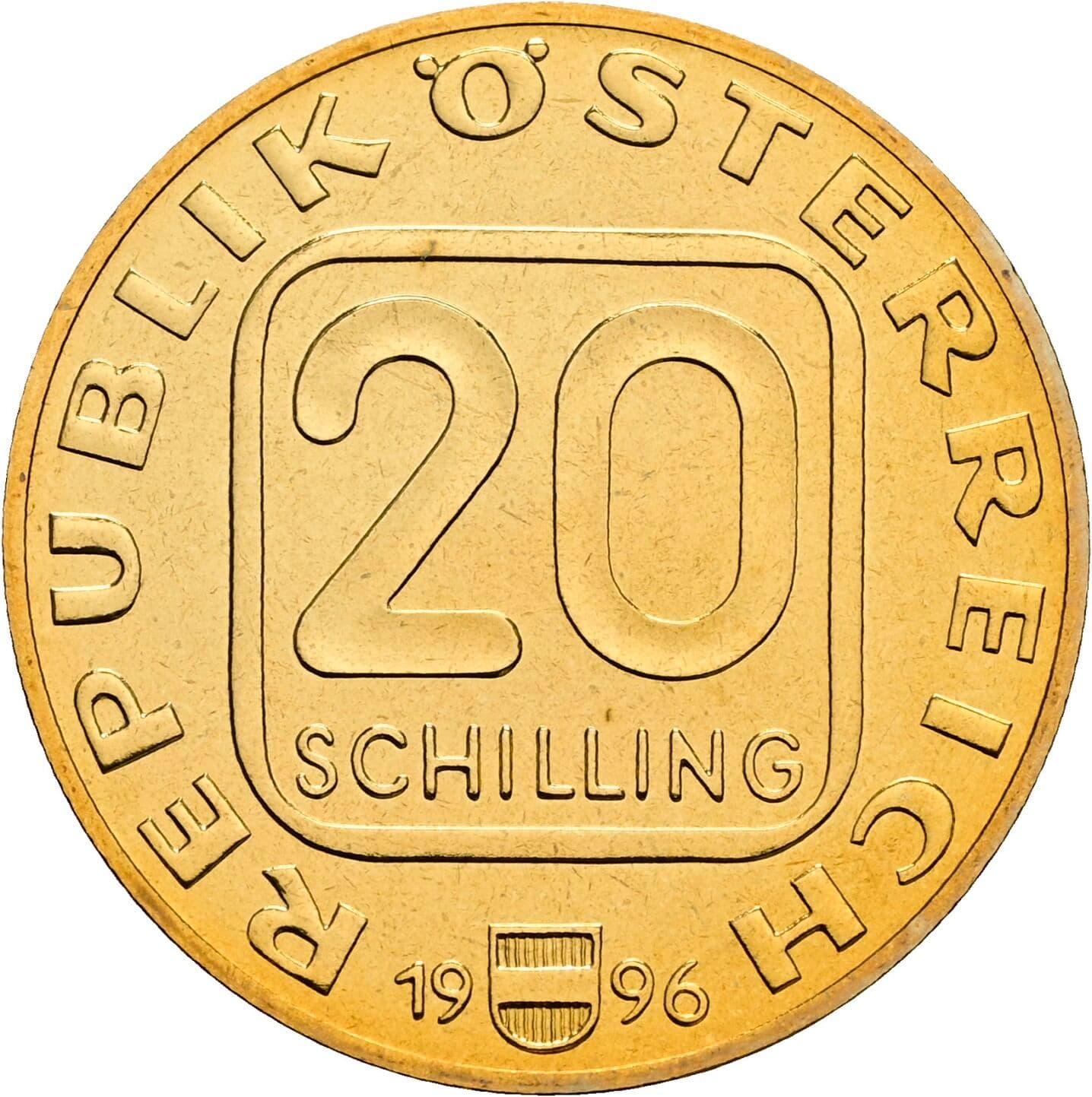 20 Schilling 1996 – Vorderseite