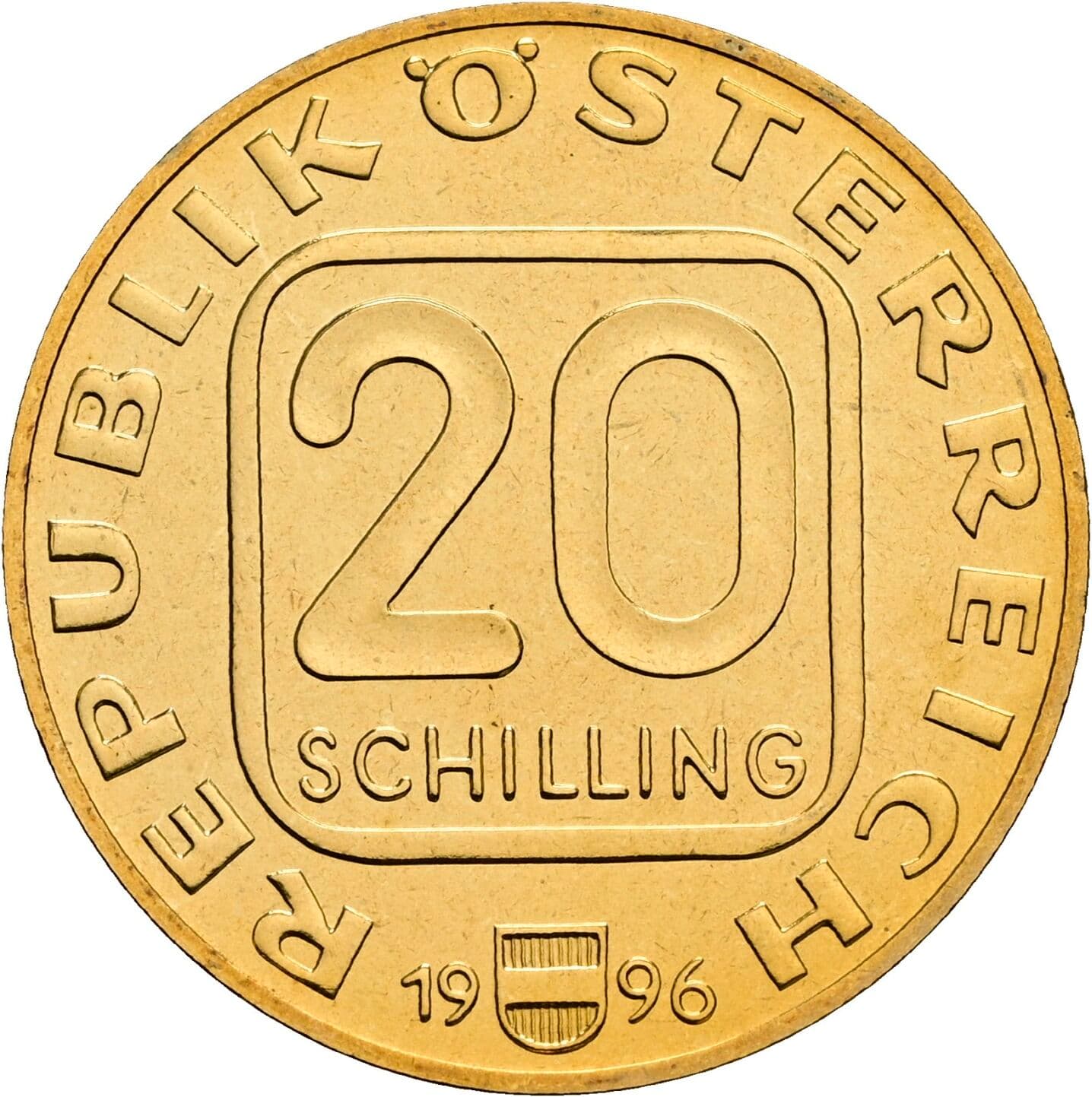 20 Schilling 1996 – Vorderseite