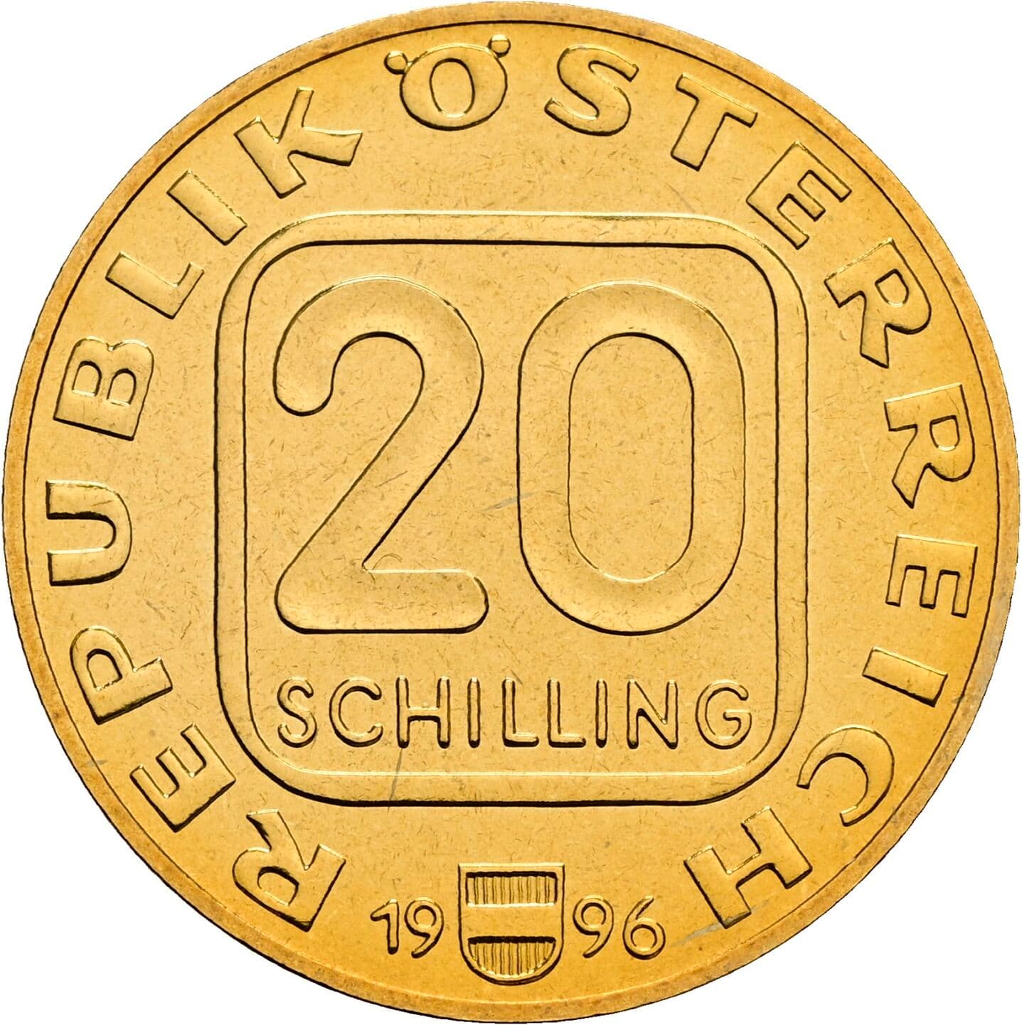 20 Schilling 1996 – Vorderseite