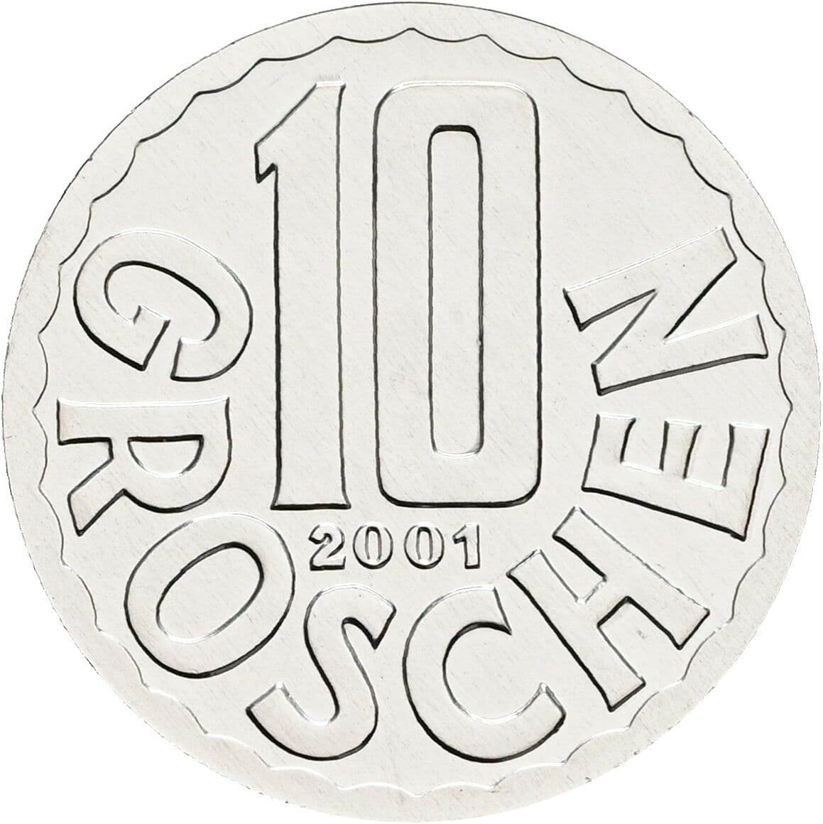 10 Groschen 2001 – Vorderseite