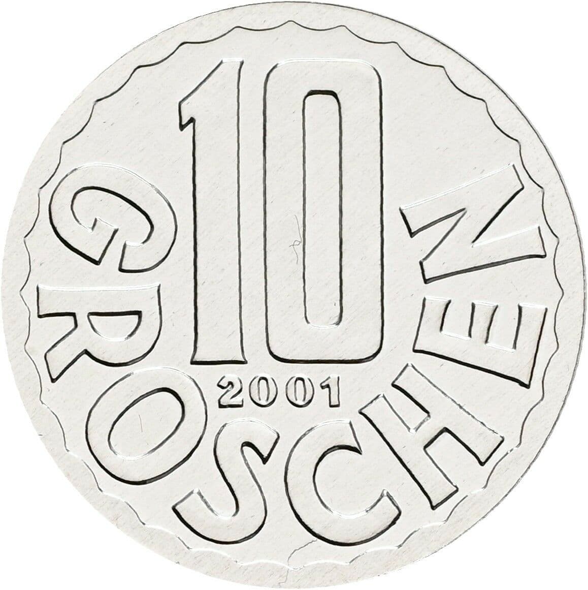 10 Groschen 2001 – Vorderseite