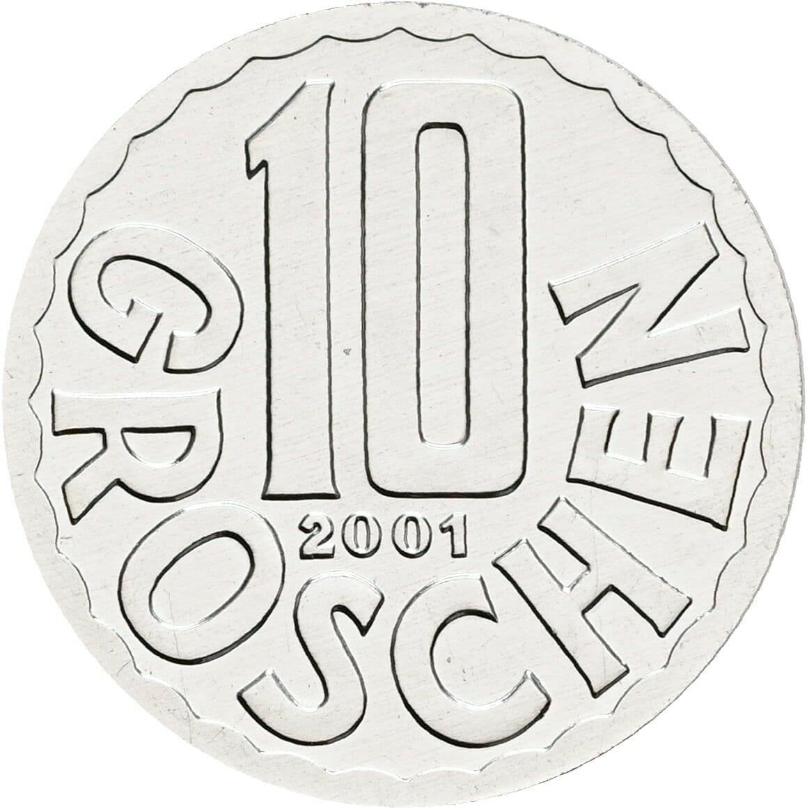 10 Groschen 2001 – Vorderseite