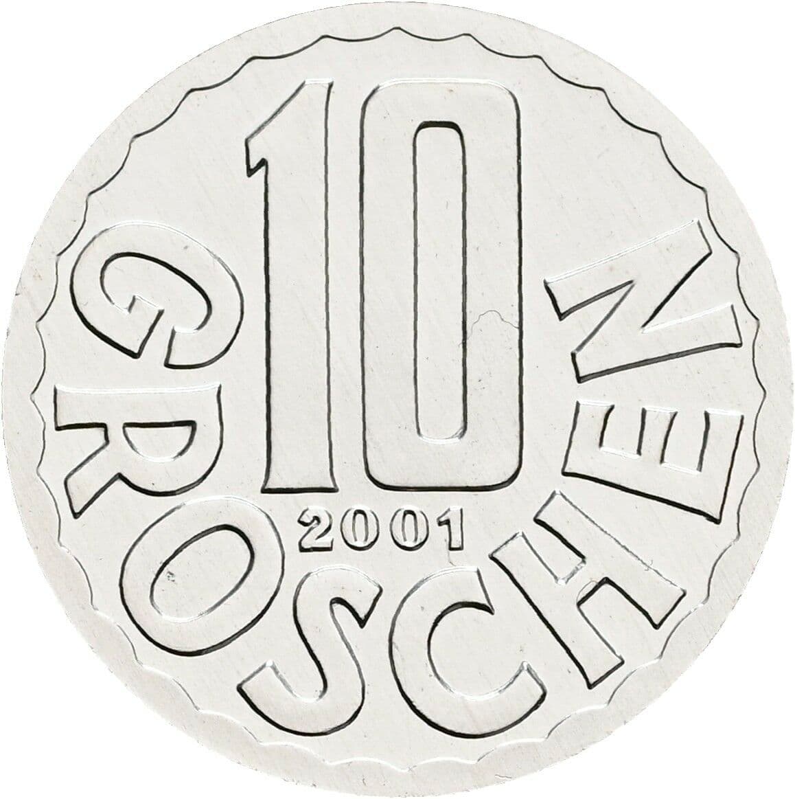 10 Groschen 2001 – Vorderseite