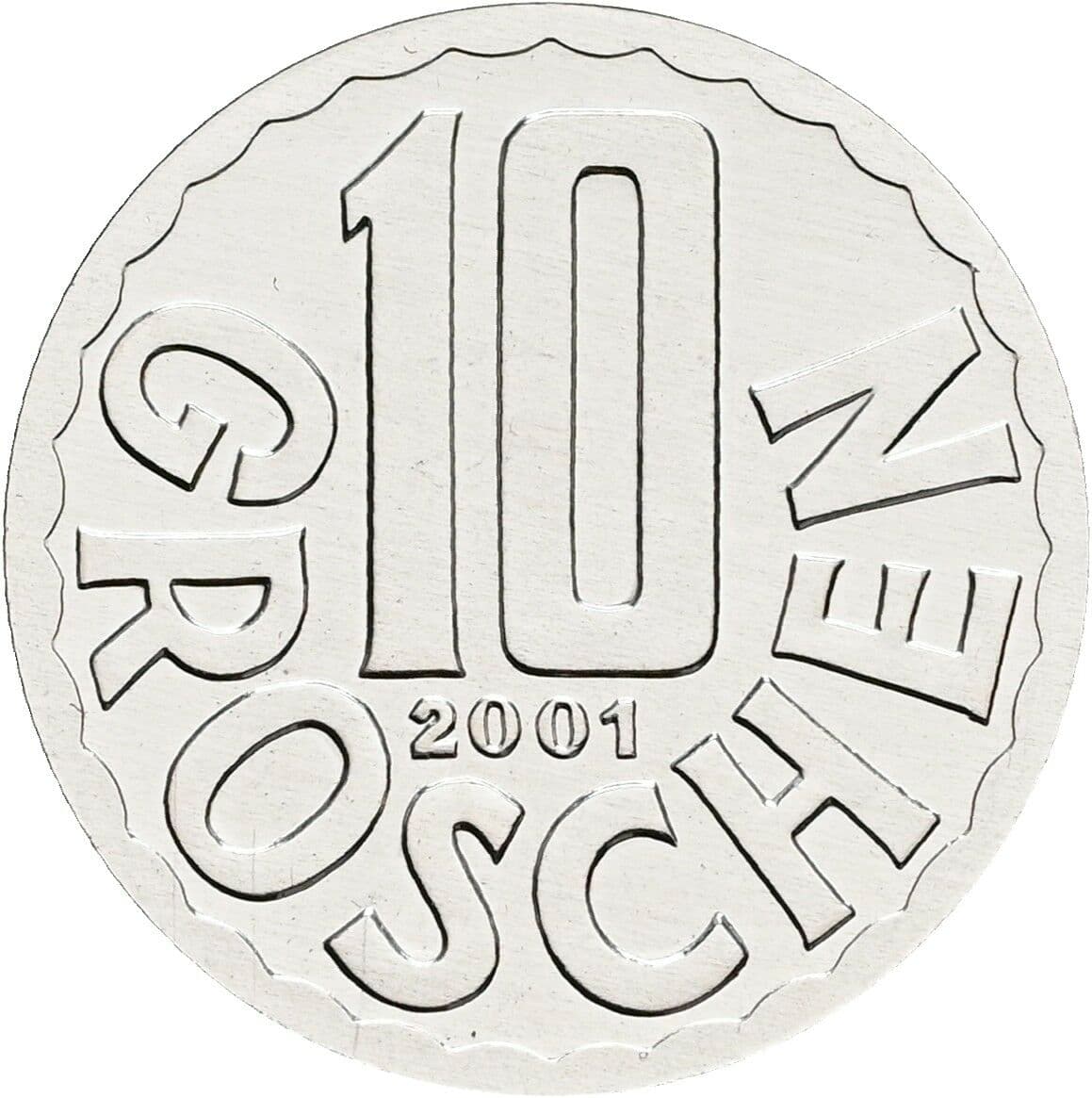 10 Groschen 2001 – Vorderseite