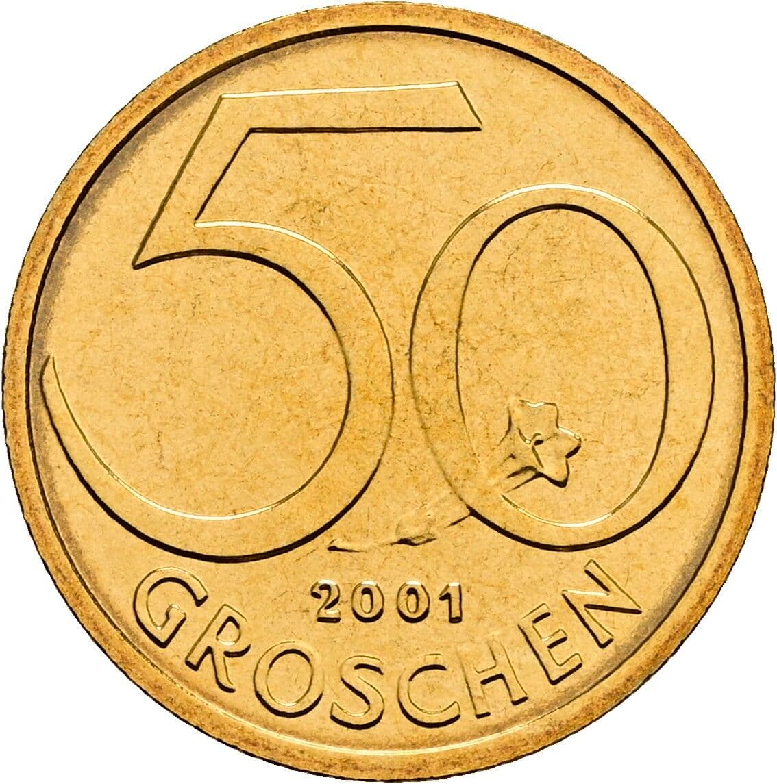 50 Groschen 2001 – Vorderseite