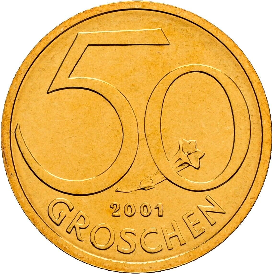 50 Groschen 2001 – Vorderseite