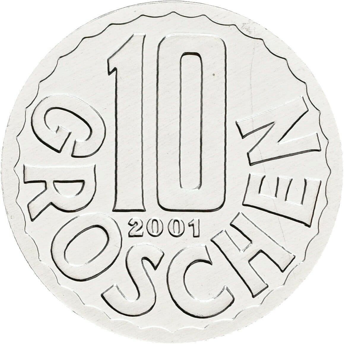 10 Groschen 2001 – Vorderseite