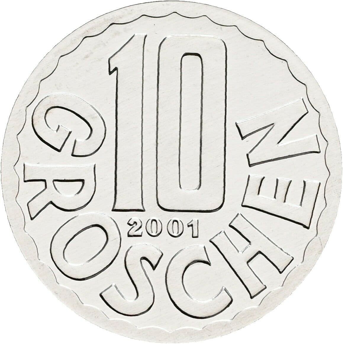 10 Groschen 2001 – Vorderseite