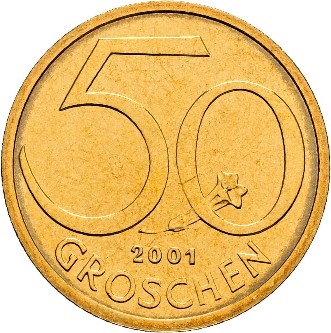 50 Groschen 2001 – Vorderseite
