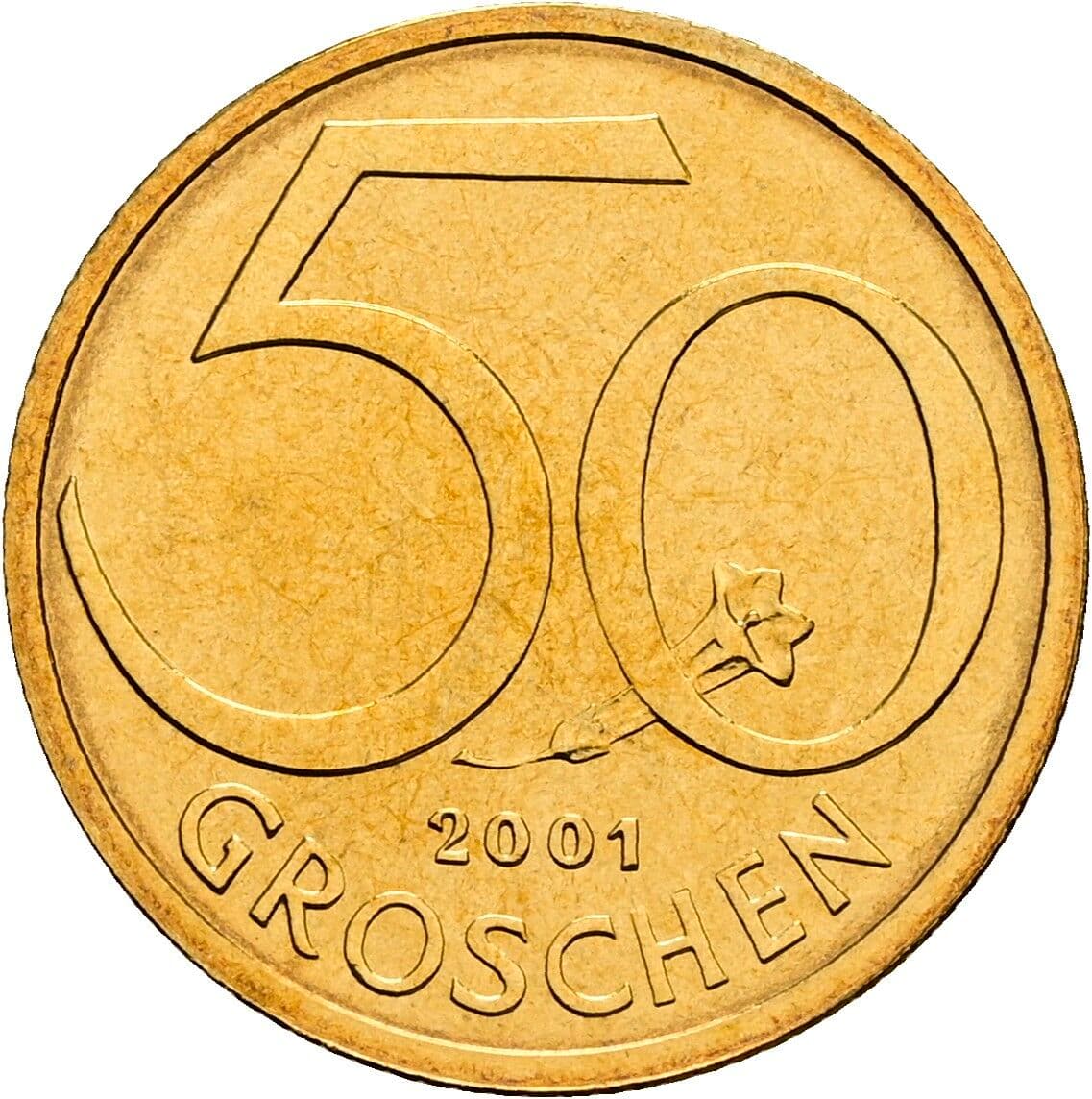 50 Groschen 2001 – Vorderseite