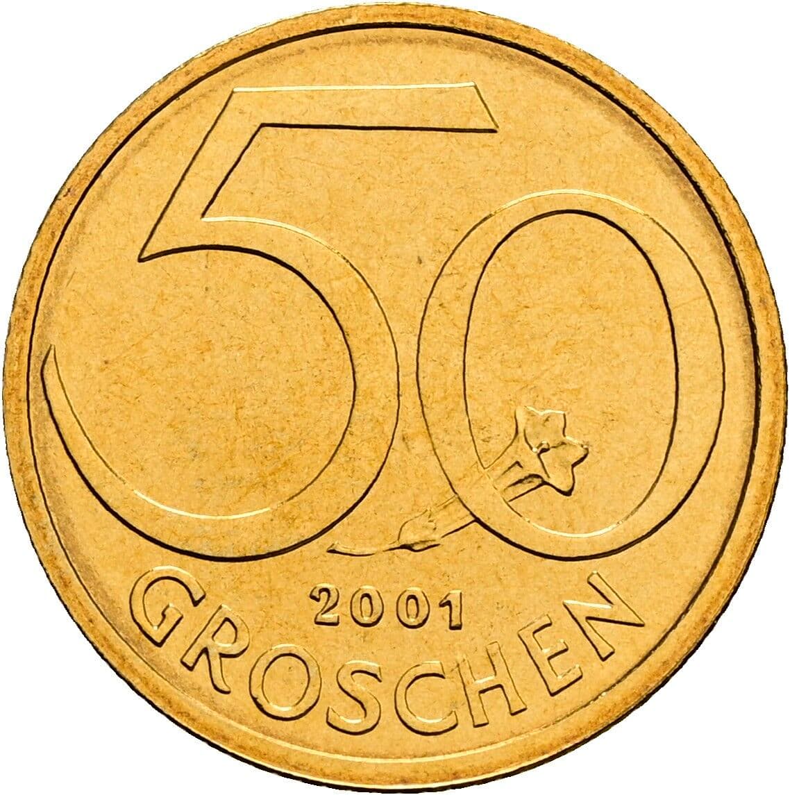 50 Groschen 2001 – Vorderseite