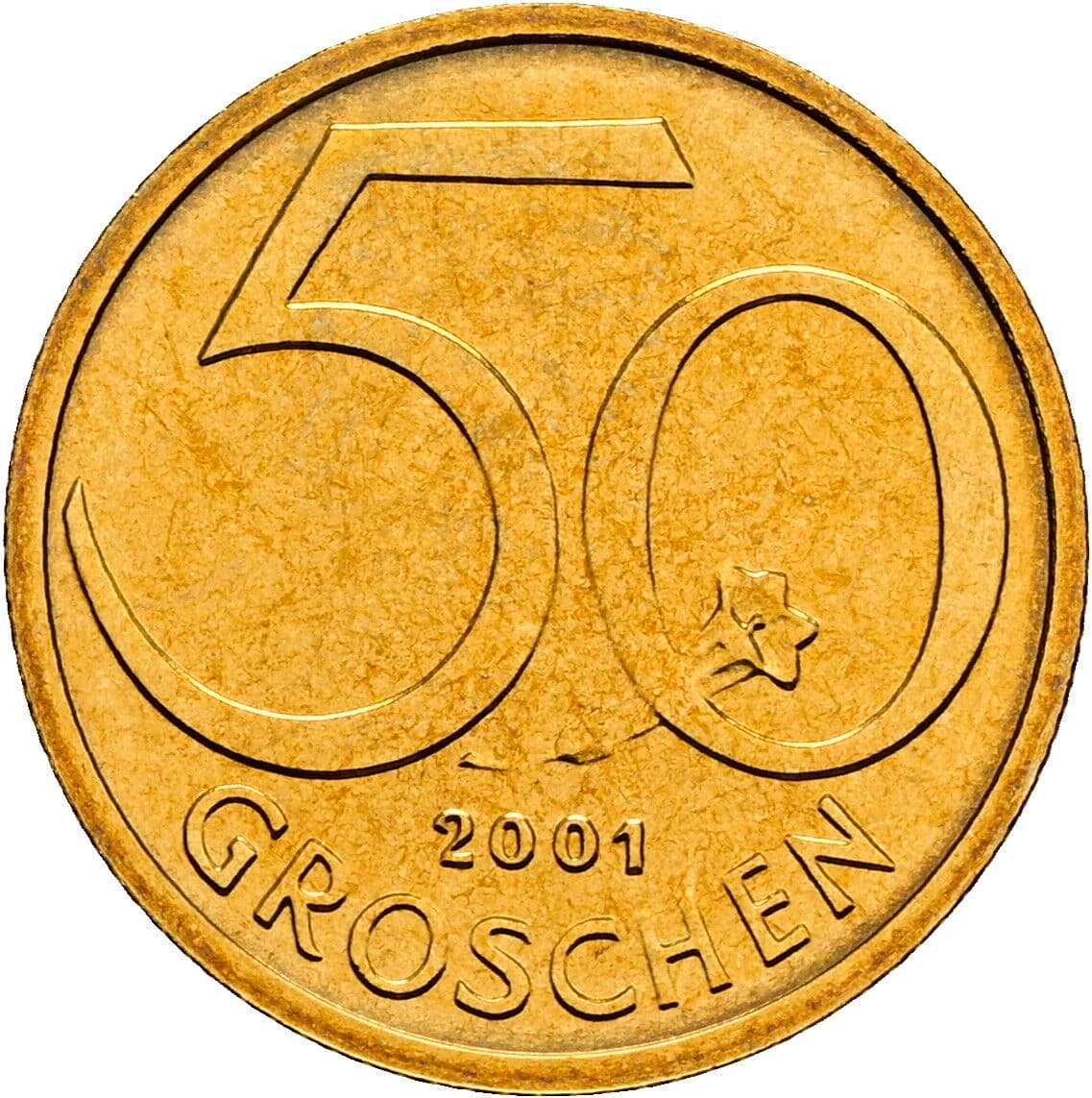 50 Groschen 2001 – Vorderseite