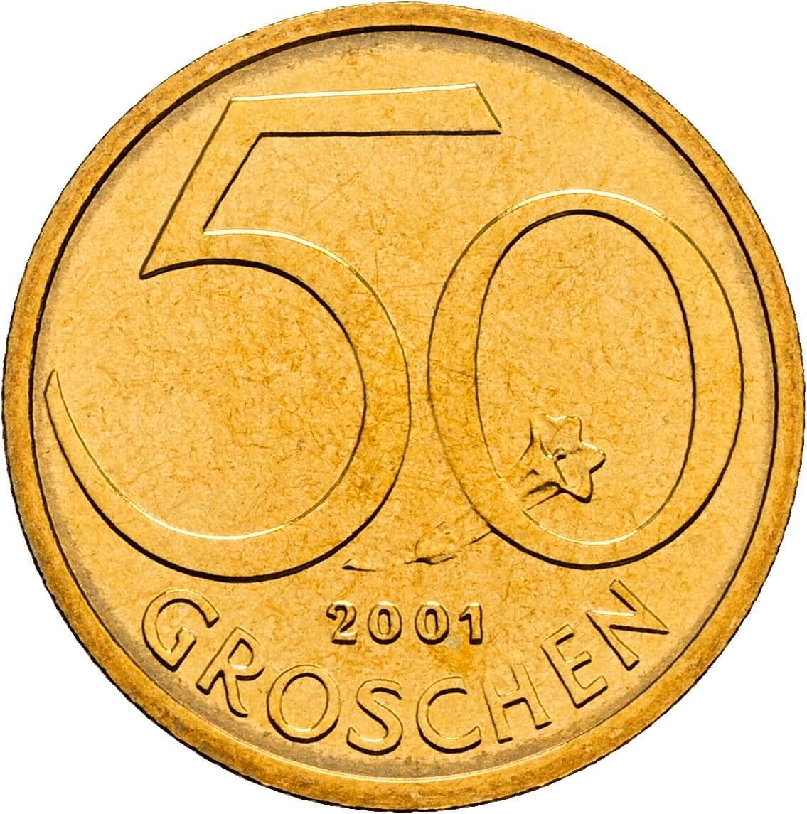 50 Groschen 2001 – Vorderseite
