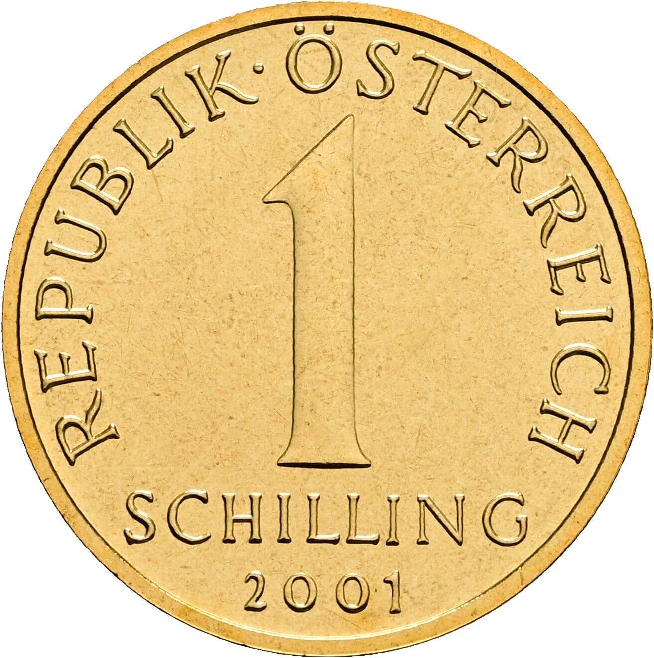 1 Schilling 2001 – Vorderseite