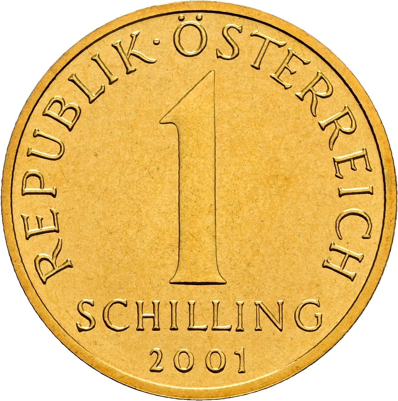 1 Schilling 2001 – Vorderseite