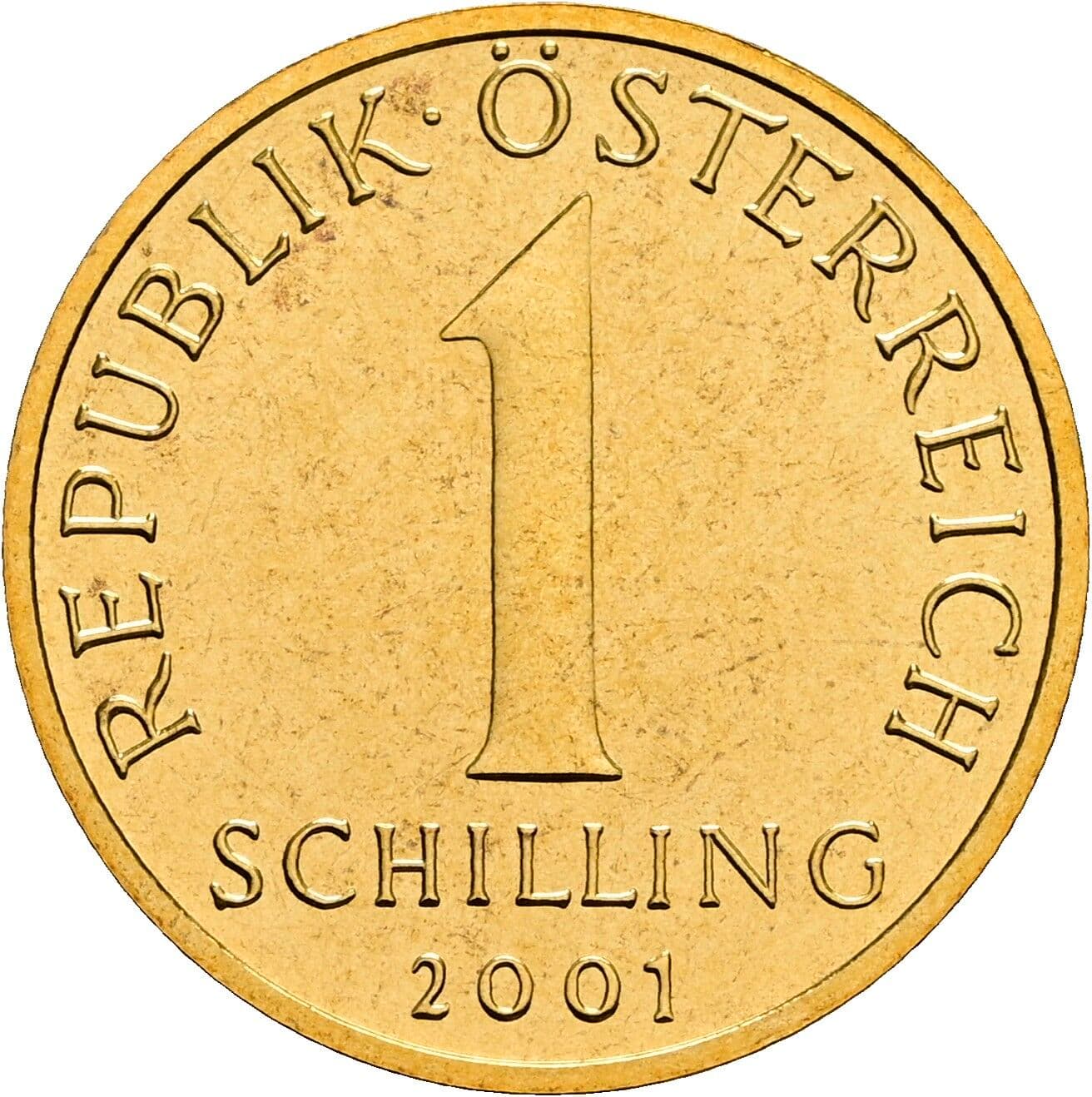 1 Schilling 2001 – Vorderseite