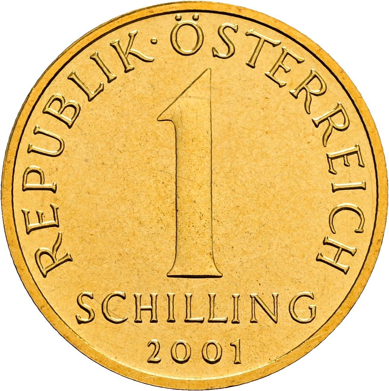 1 Schilling 2001 – Vorderseite