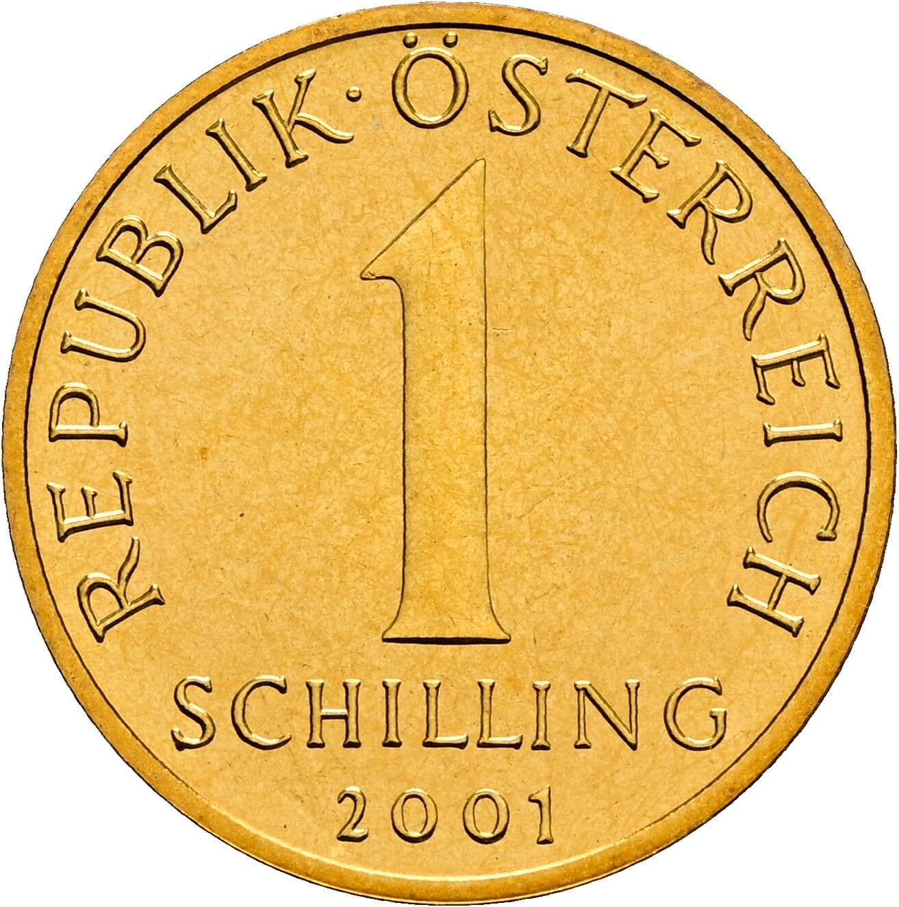 1 Schilling 2001 – Vorderseite