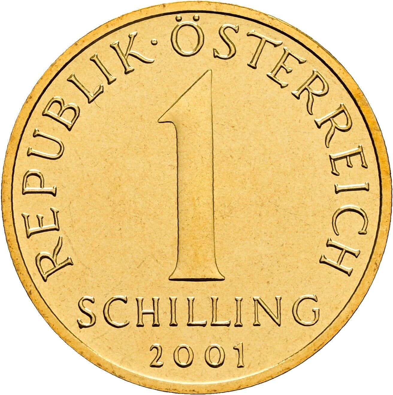 1 Schilling 2001 – Vorderseite