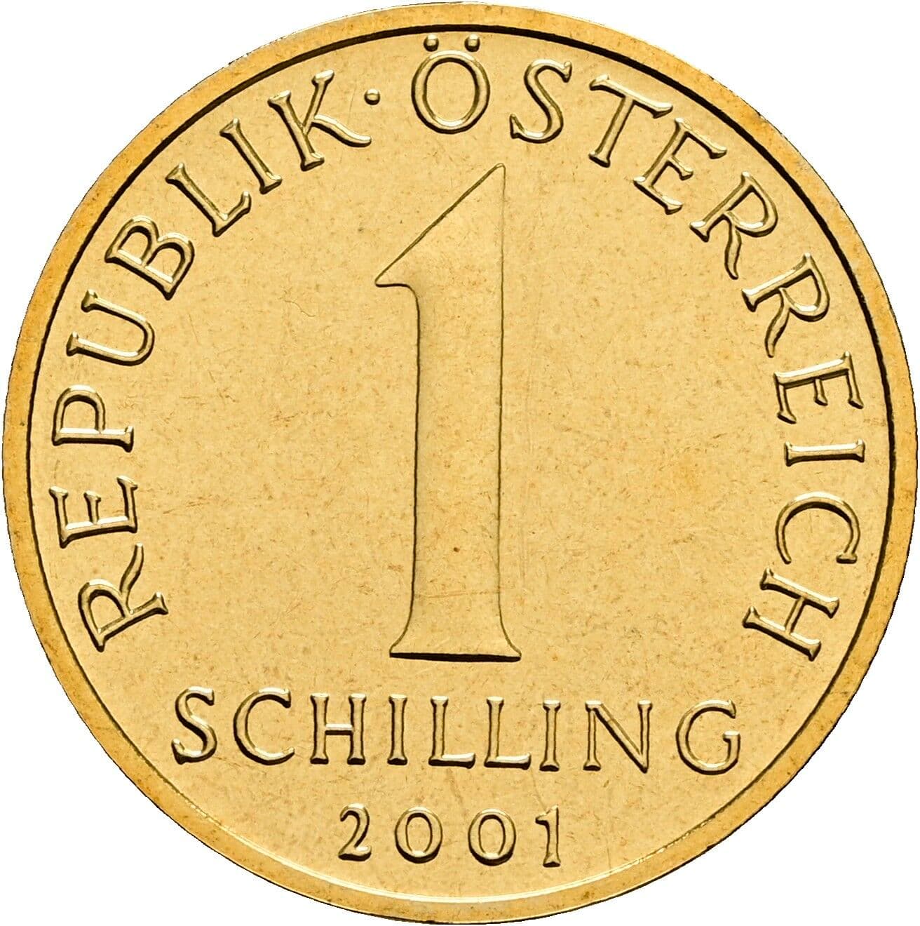 1 Schilling 2001 – Vorderseite