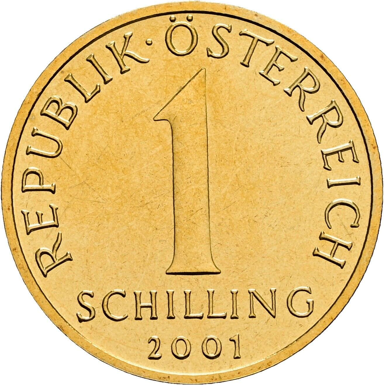 1 Schilling 2001 – Vorderseite