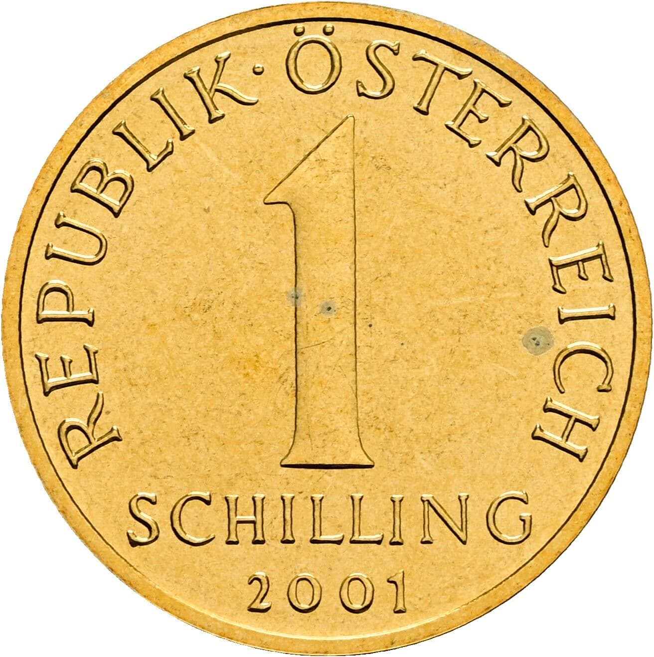 1 Schilling 2001 – Vorderseite