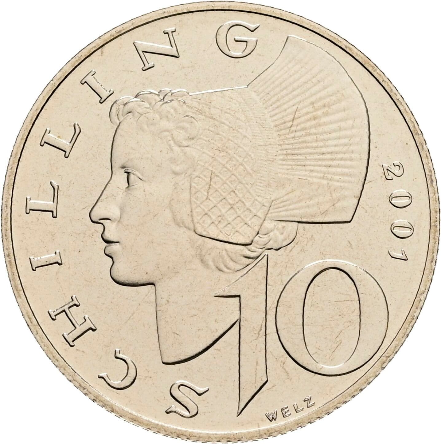 10 Schilling 2001 – Vorderseite
