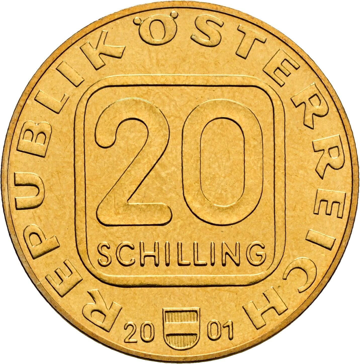 20 Schilling 2001 – Vorderseite