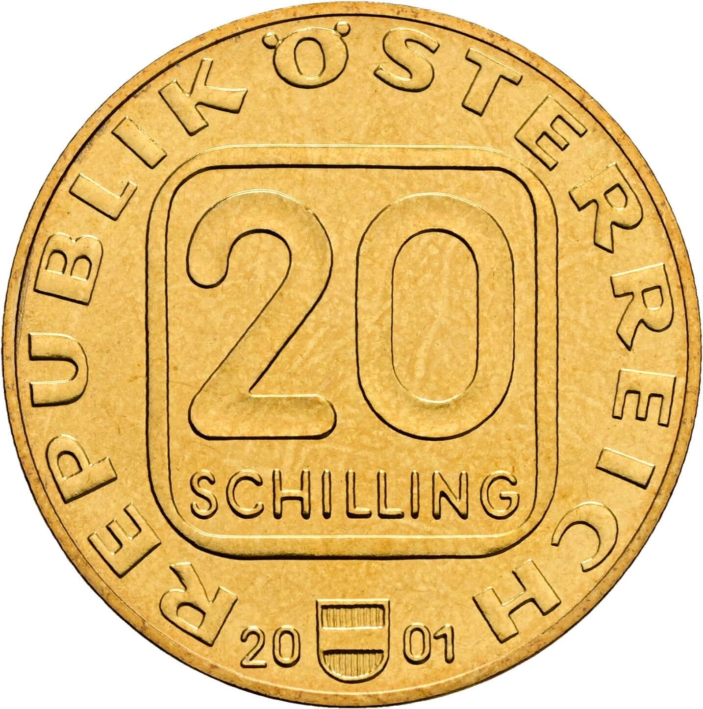 20 Schilling 2001 – Vorderseite