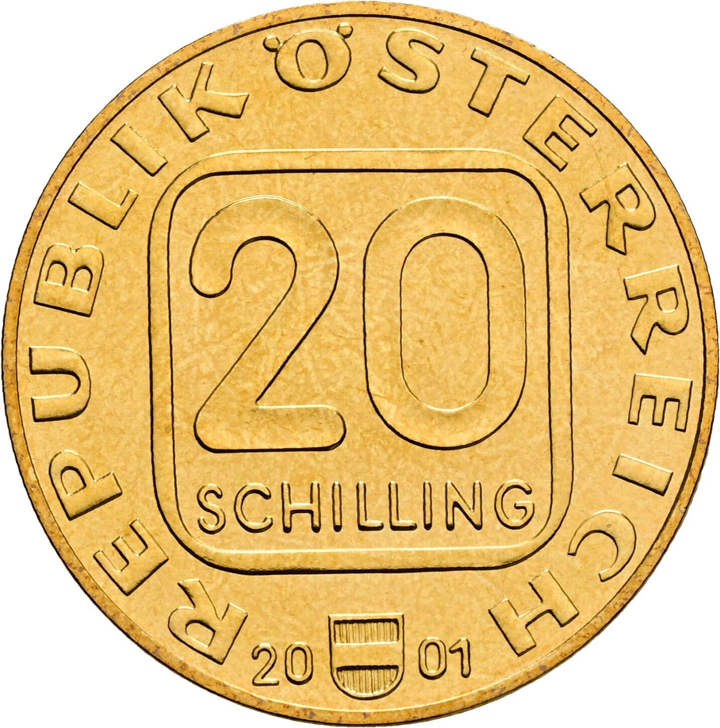 20 Schilling 2001 – Vorderseite