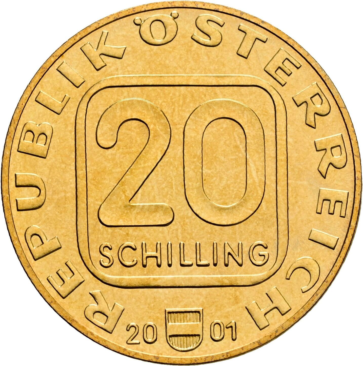 20 Schilling 2001 – Vorderseite