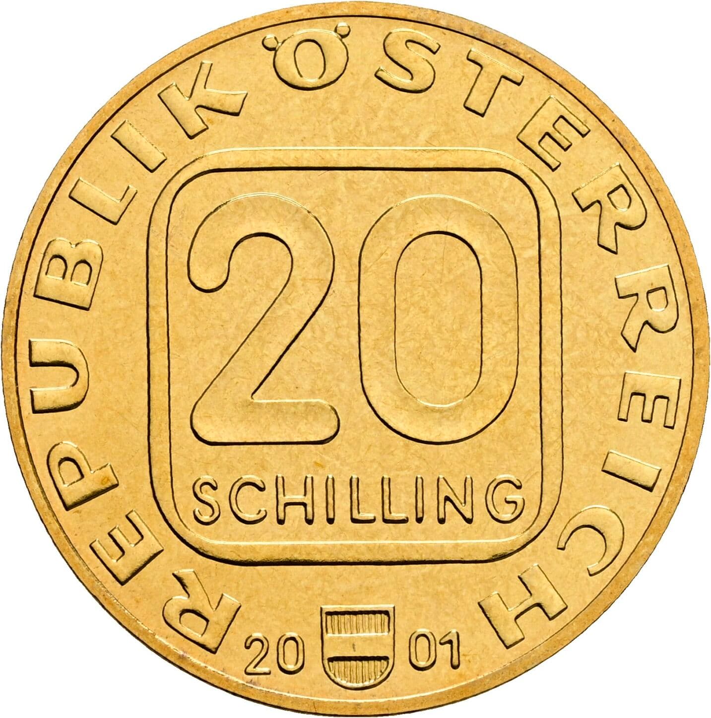 20 Schilling 2001 – Vorderseite