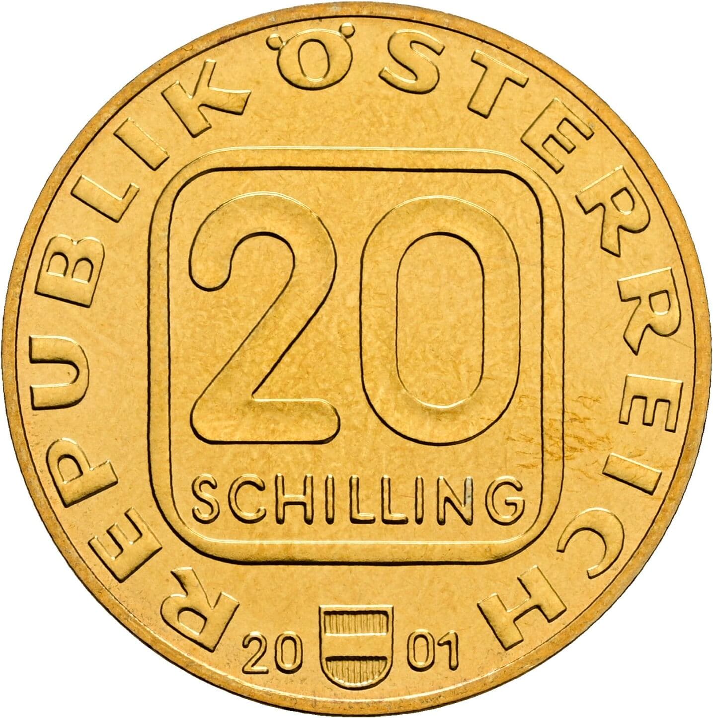 20 Schilling 2001 – Vorderseite
