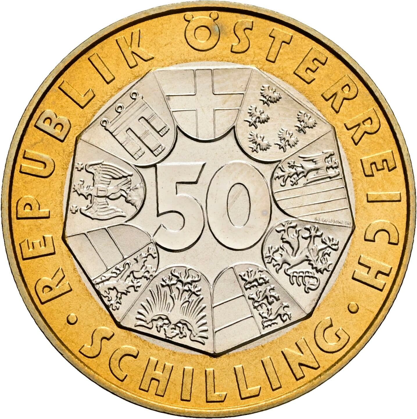 50 Schilling 1996 – Vorderseite