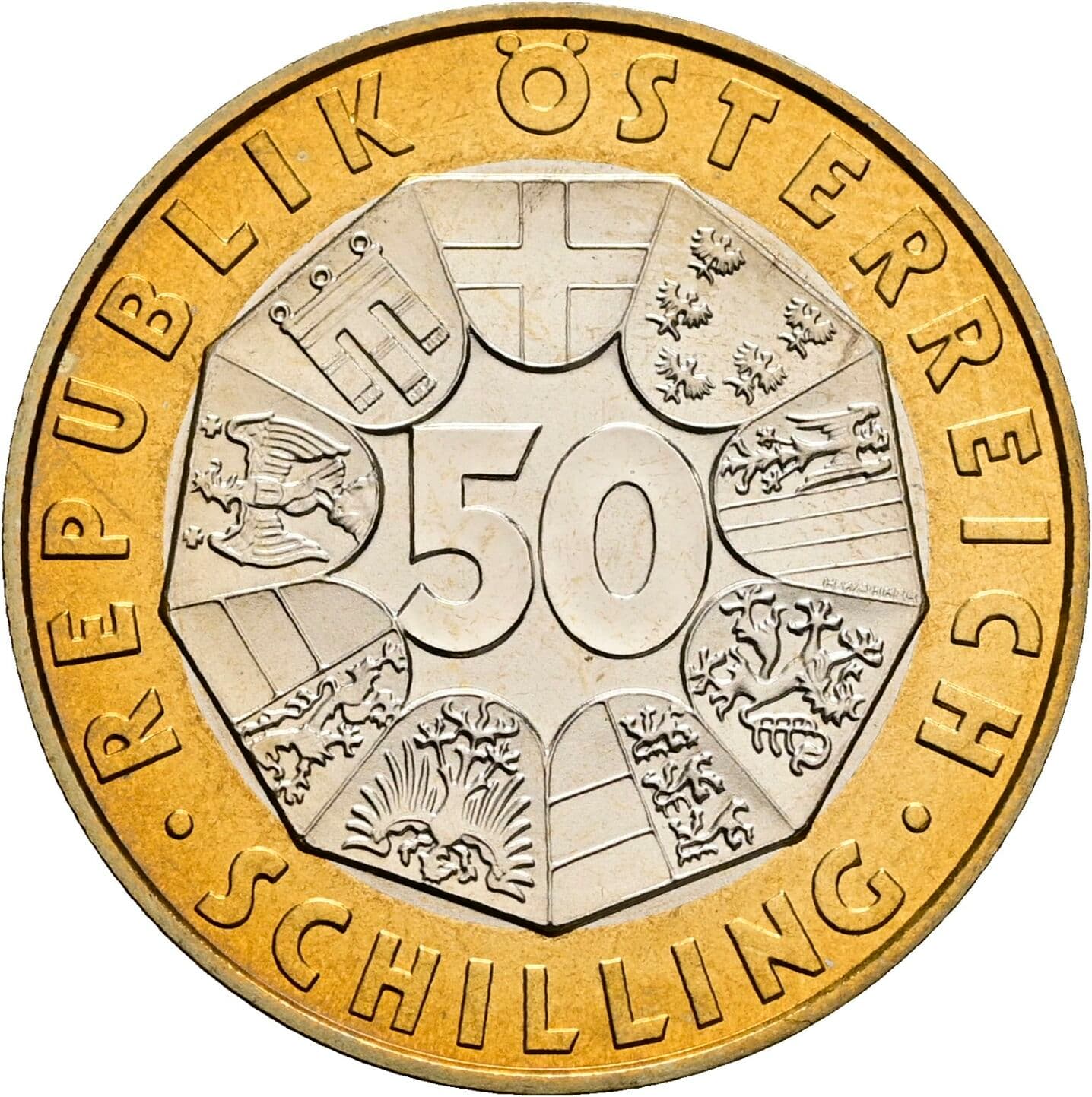 50 Schilling 1996 – Vorderseite