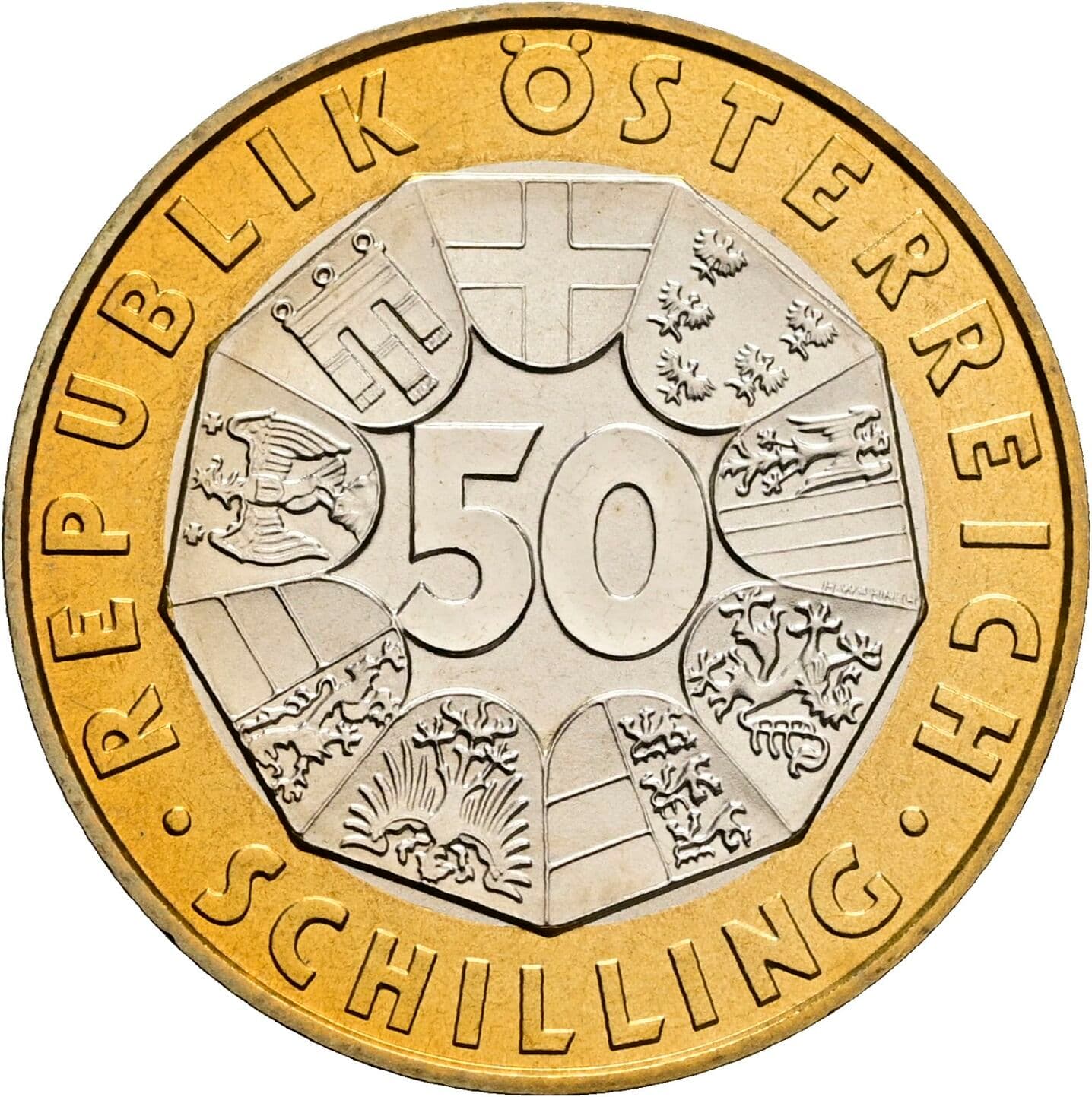 50 Schilling 1996 – Vorderseite