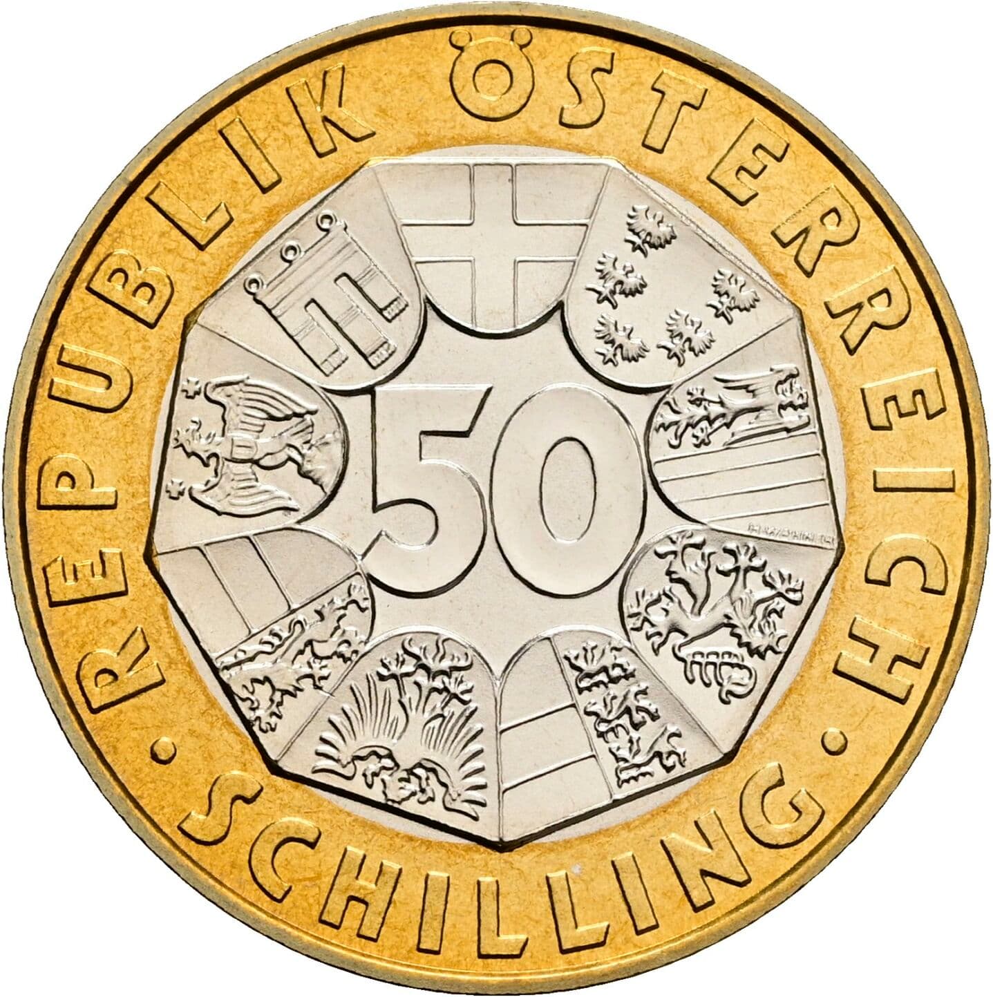 50 Schilling 1996 – Vorderseite