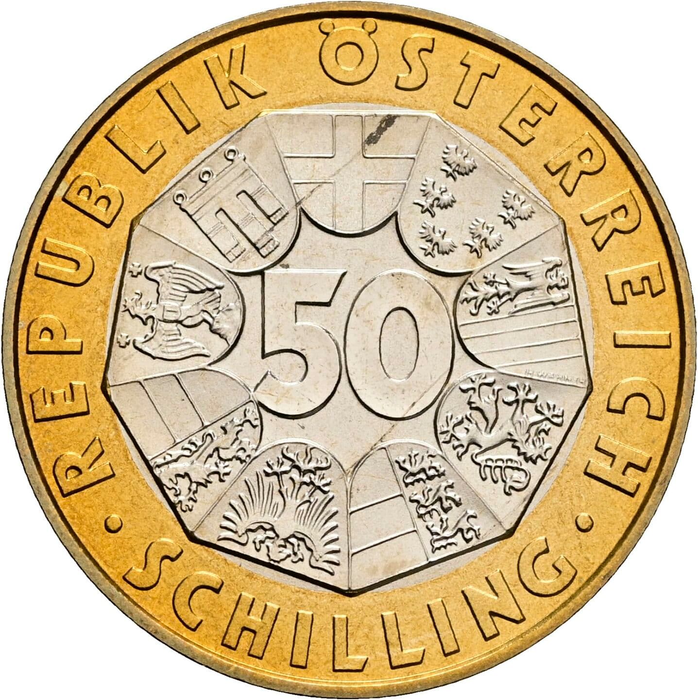 50 Schilling 1996 – Vorderseite